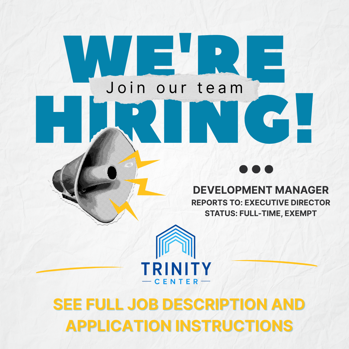 We're Hiring We're Hiring!